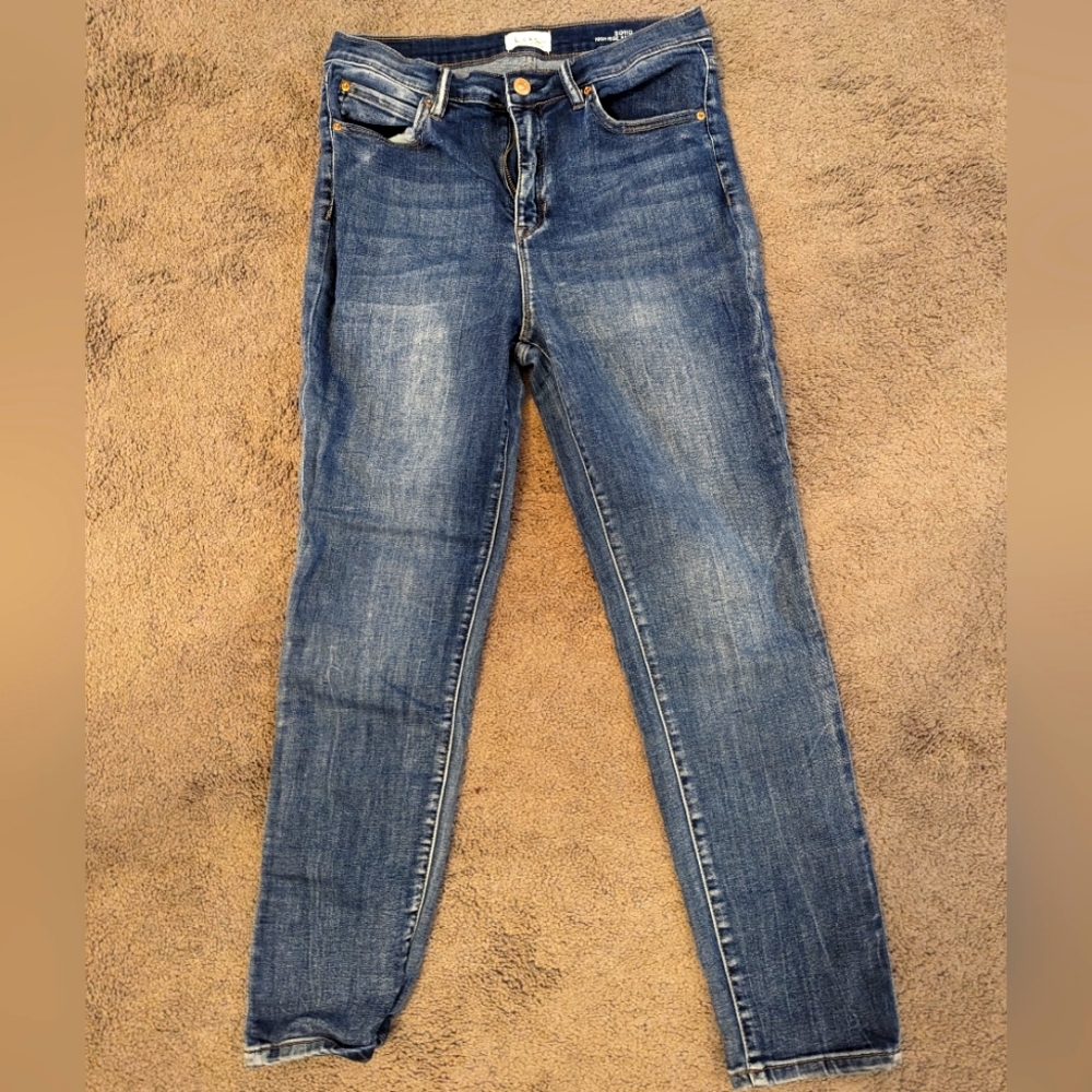 Nicole Miller New York SOHO high rise skinny crop jeans, size 10